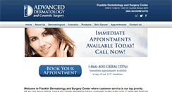 Desktop Screenshot of franklindermatologycenter.com